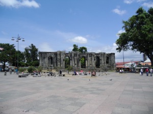 ruined church at the center of Cartago, Costa Rica